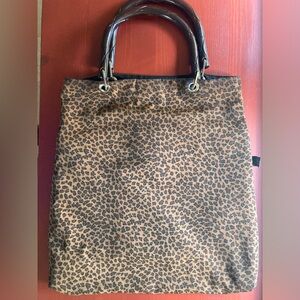 Bottega Veneta nylon leopard bag